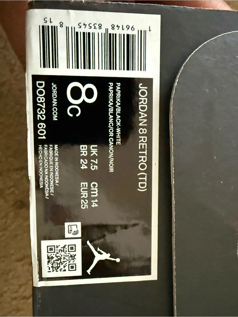 Kids NIKE Black, White & Red Athletic Sneakers